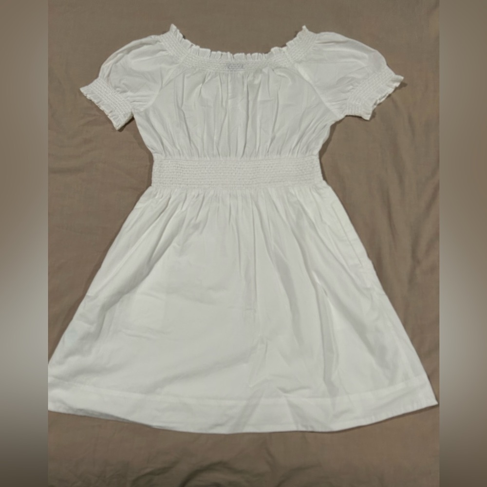 NWT J.Crew white smocked dress size XS